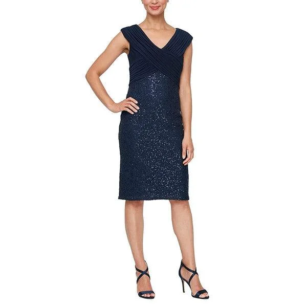 Sporty Fashion Offers Feminine Grace Alex Evenings 81122525 Short Formal Dress