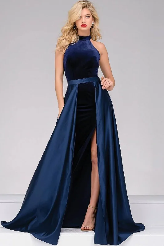 Fall Sale, Prices Drop Everyday Glamour Jovani 45182 Velvet Dress with Satin Overlay Skirt 1 pc Black/Hot Pink in size 8 Available