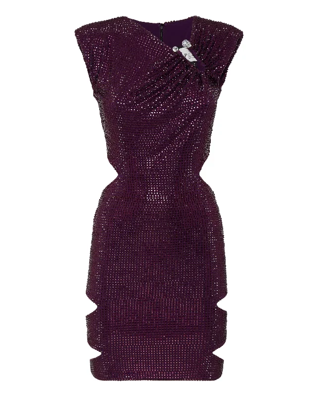 Fashion-Forward Feminine Soft - Hued Look Mini Dress Crystal