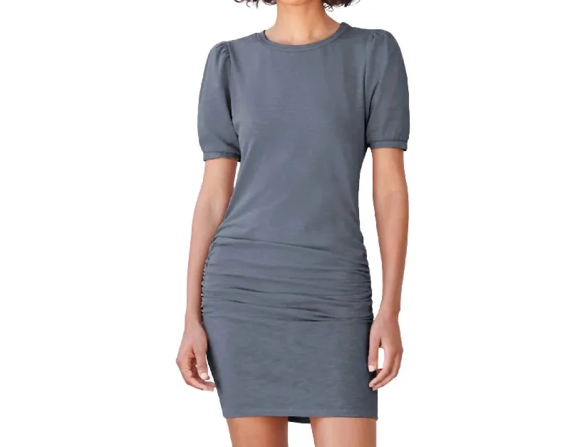 Avant-Garde Style Promotions Romantic Detailing Puff Sleeve Mini Dress In Pigment Vintage Black