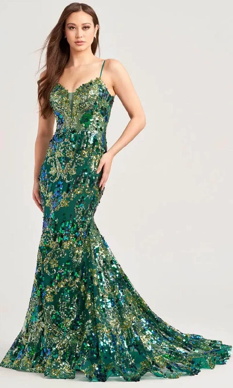 Limited Time Special Offer Refined Simplicity Ellie Wilde EW35228 - Novelty Sequin Sleeveless Prom Dress