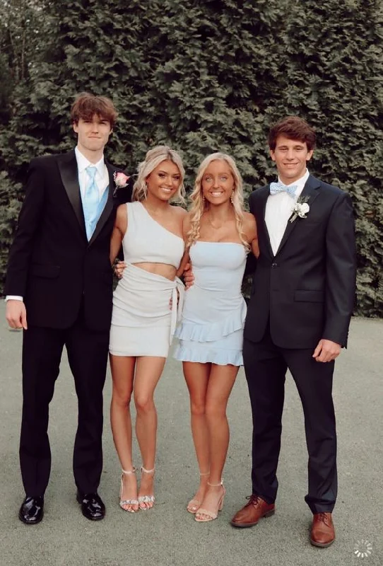 Trend Forward Threads Romantic Flair Cute Homecoming Dress,Back To School Party Gown Y678