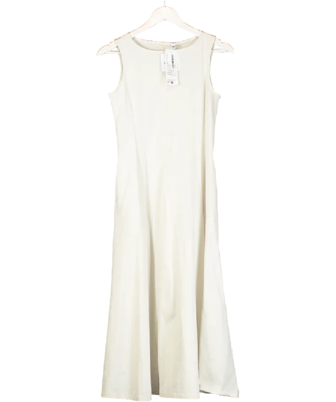 Sustainable Women's Clothing Uniqlo Cream Ultra Stretch Airism Dress UK XS