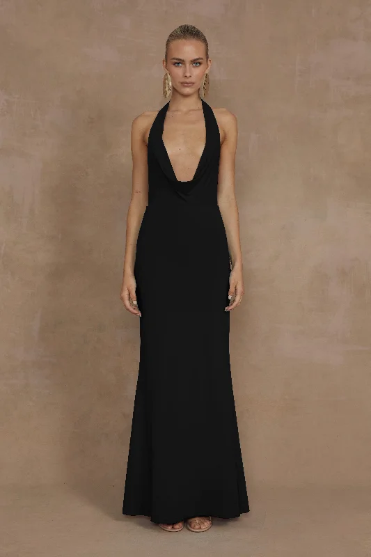 Stylish Loungewear for Women LORITA MAXI DRESS - BLACK