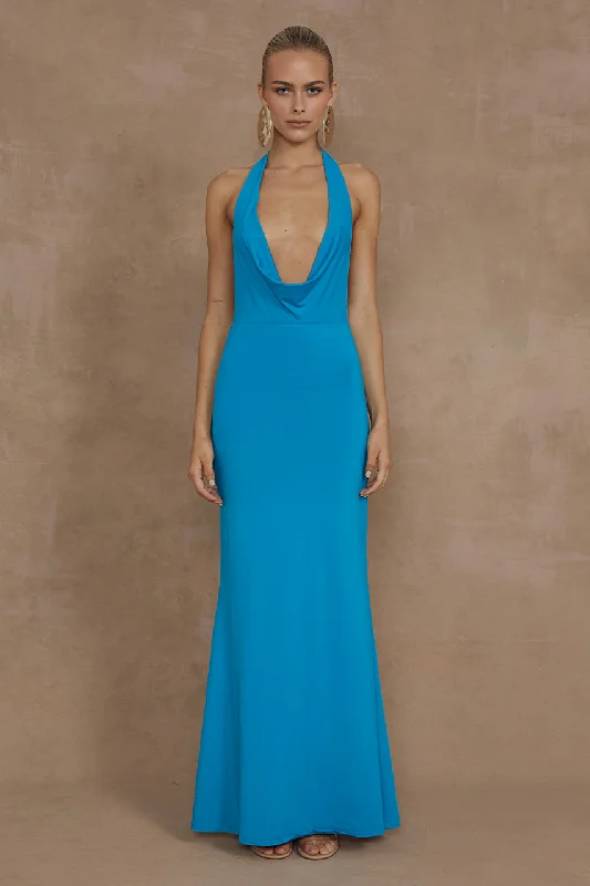 Women's Seasonal Fashion Trends LORITA MAXI DRESS - AQUA