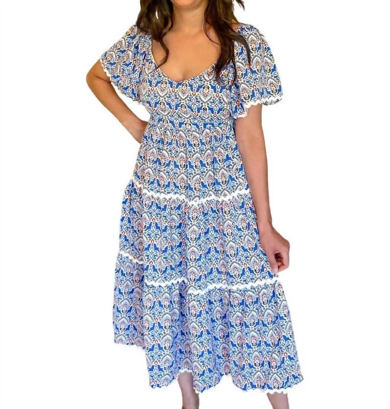 Women's Clothing For Special Occasions Scarlett Dress In Blue Multi