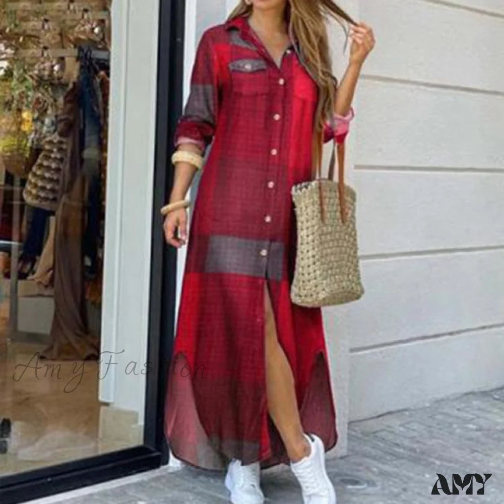 red plaid